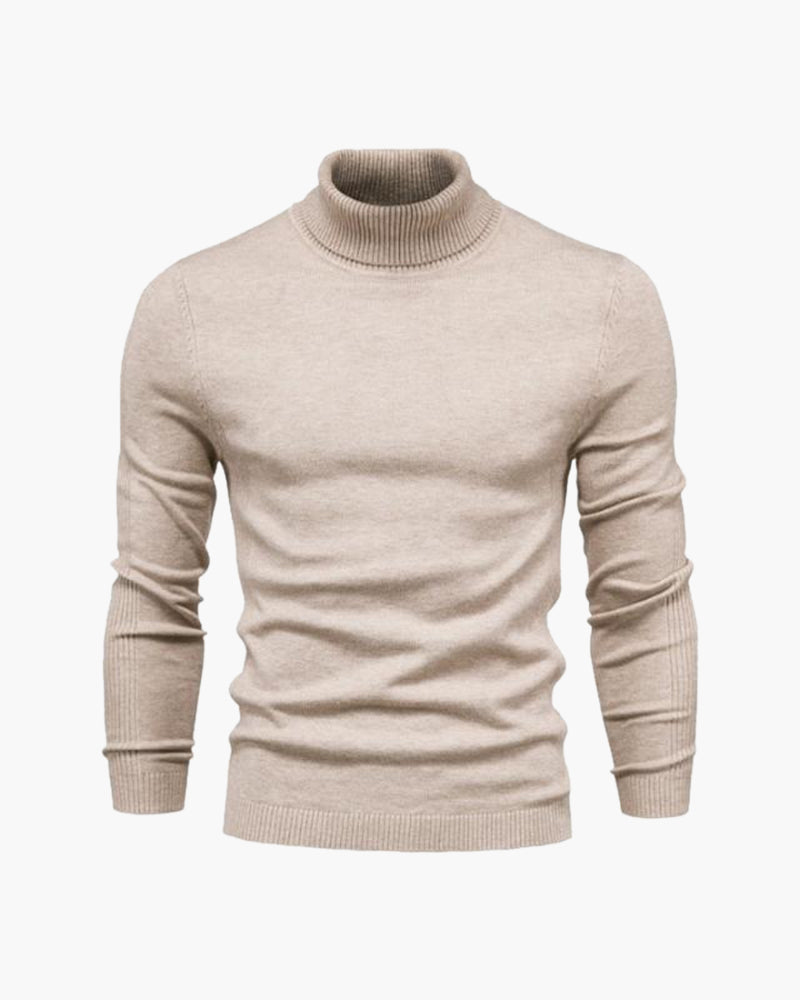 Men’s Roll Neck Jumper in Fine Knit Fabric